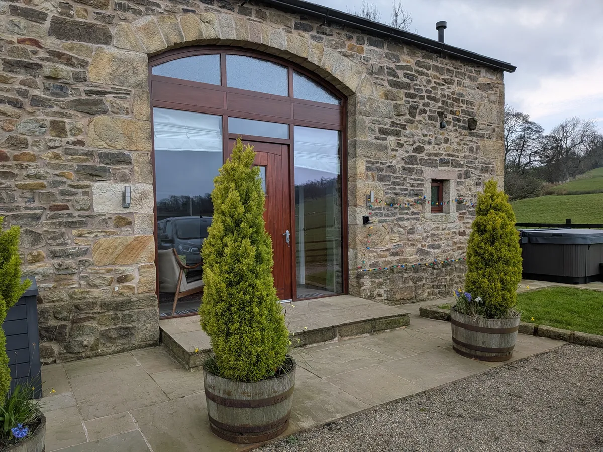 Hill Brook Barn — the main stone entrance
