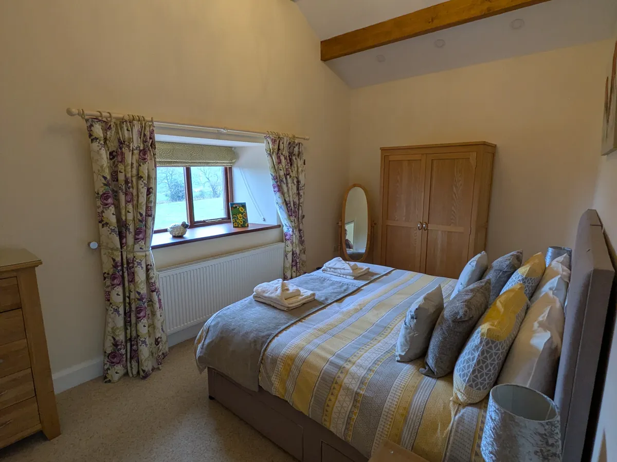 Second bedroom with vaulted ceiling